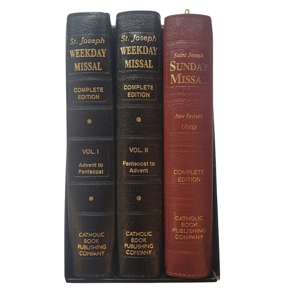 St Joseph Complete Missal Set Sunday &‎ Weekday Vol I II  Gold Gilt